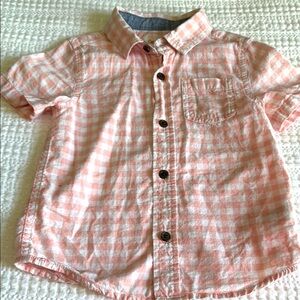 Kids Pink Checkered Shirt